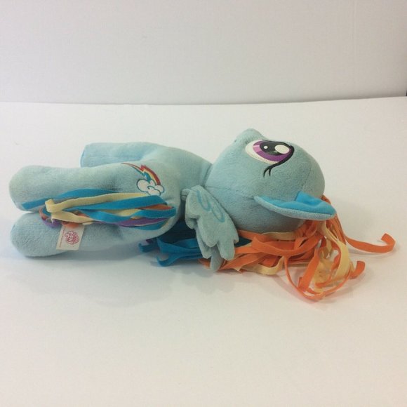 My Little Pony Rainbow Dash Plush 11" Tall Stuffed Animal Toy Cloth Hair Hasbro - Picture 4 of 11